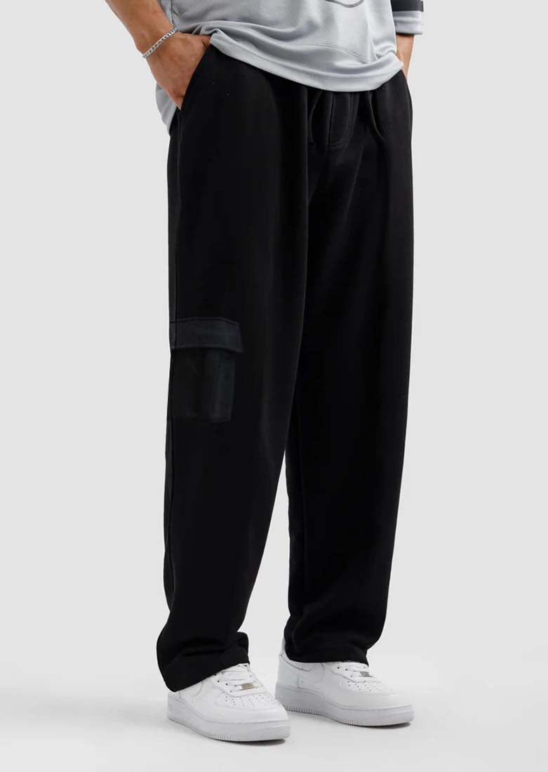 Black Baggy Cargo Trouser - Soliches