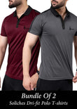 Bundle Of 2 Dri-fit Contrast Polo T-shirts  - Soliches