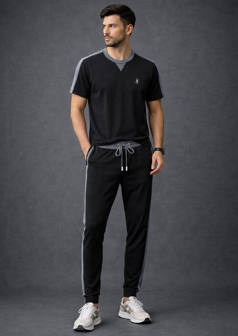 Soliches - Black Contrast Tracksuit