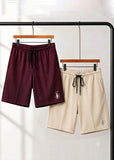 Bundle Of 2 Beige & Maroon Dr-Fit Shorts - Soliches