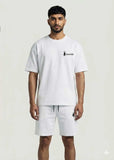 Soliches – White Summer Dri-Fit Printed T-shirt+Short For Mens