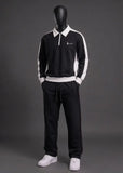 Men’s 280 GSM polyester fleece tracksuit with half-zip collared sweatshirt and matching jogger trousers
