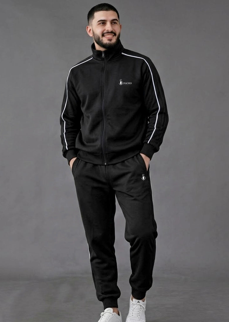 Soliches - Black Pipin Tracksuit for Men