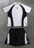 Soliches - Lightweight Monochrome Performance Panel Set – Athletic T-Shirt & Shorts Combo
