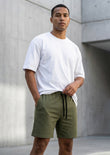 Soliches - Olive Textured Waffle Short