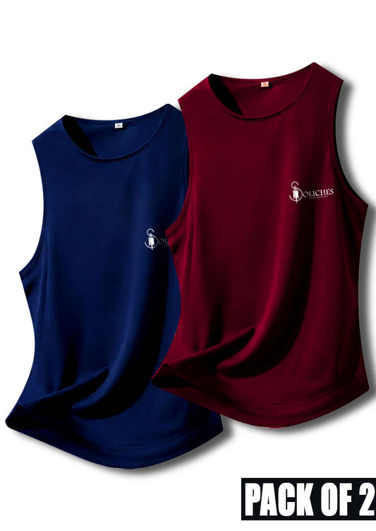 Bundle Of 2 Maroon & Navy Dr-Fit Sandos - Soliches