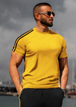 Yellow Stripes Dry Fit T-Shirt