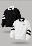 Bundle Of 2 Sleeves Panel Sweatshirts | White And Black - Soliches
