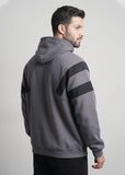 Soliches - Steel Grey Half-Zipper Pullover Hoodie