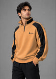 Soliches - Beige Panel Sweatshirt For Men