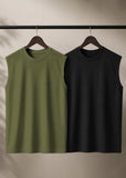 Bundle Of 2 Olive & Black Dr-Fit Plain Sandos - Soliches
