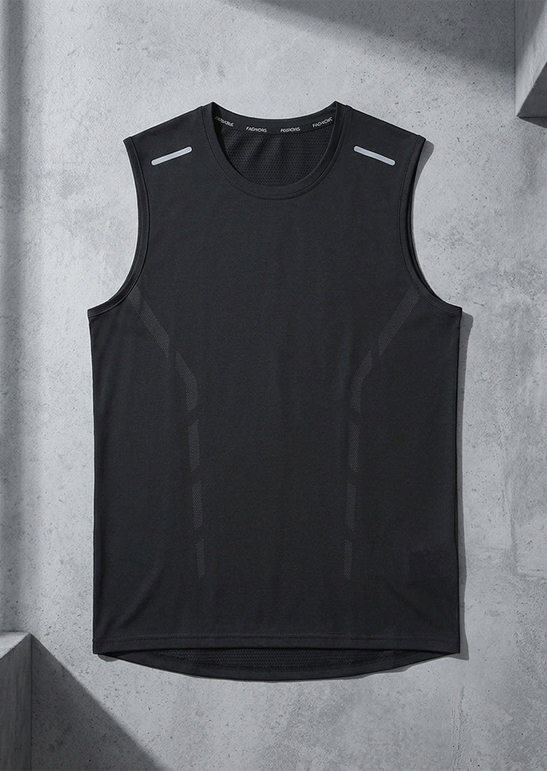 Soliches - Premium Black Dri-Fit Gym Sando