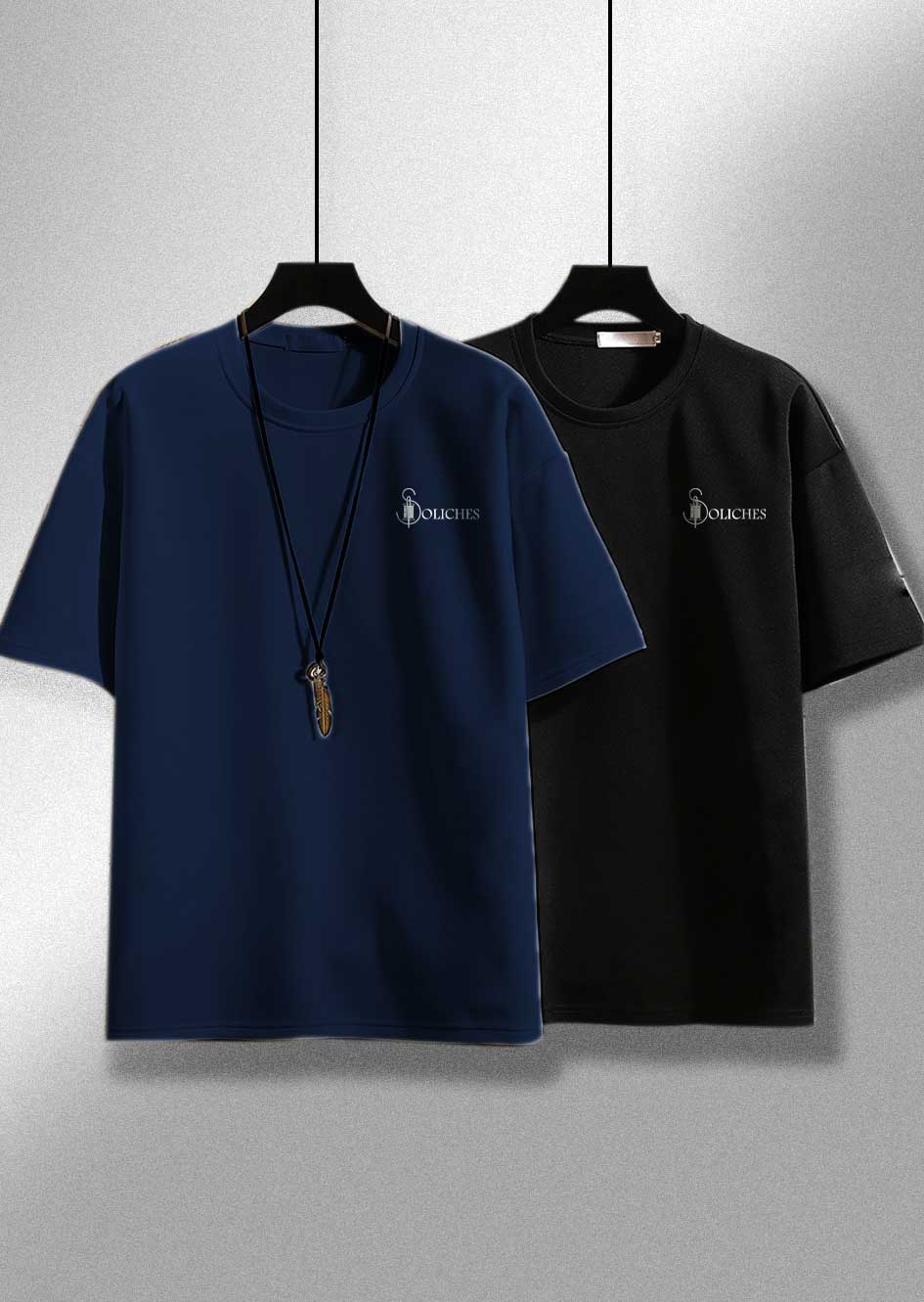 Bundle Of 2 Black & Navy Dr-Fit T-shirts  - Soliches