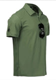 Olive Sleeve Pocket Polo T-shirt  - Soliches