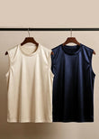 SOLICHES Men’s Dri-Fit Gym Sando & Undershirt (Pack of 2 – Beige & Navy)