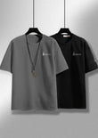 Bundle Of 2 Steel Grey & Black Dr-Fit T-shirts  - Soliches