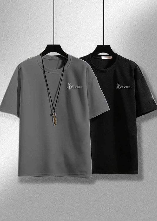 Bundle Of 2 Steel Grey & Black Dr-Fit T-shirts  - Soliches
