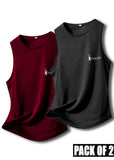 Bundle Of 2 Black & Maroon Dr-Fit Sandos - Soliches