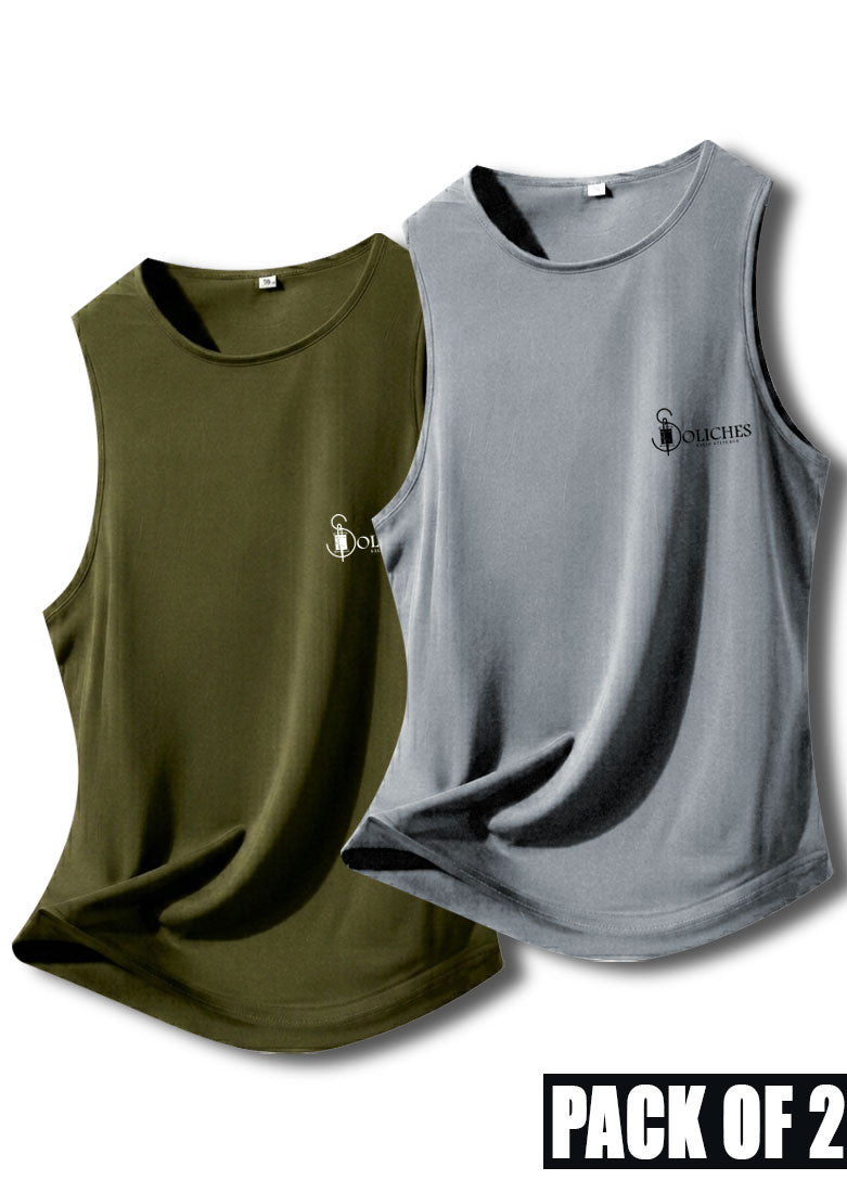 Bundle Of 2 Grey & Olive Dr-Fit Sandos - Soliches