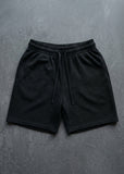 Soliches - Black Textured Waffle Short