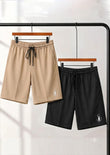 Bundle Of 2 Beige & Black Dr-Fit Shorts - Soliches