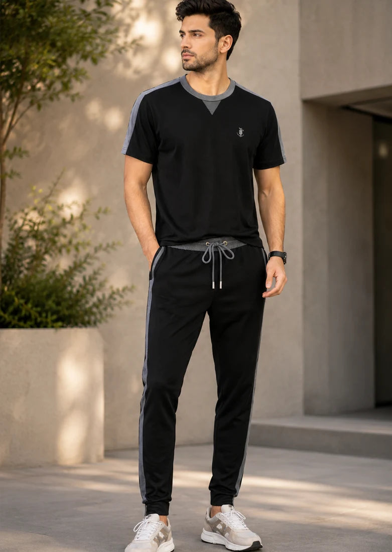 Soliches - Black Contrast Tracksuit