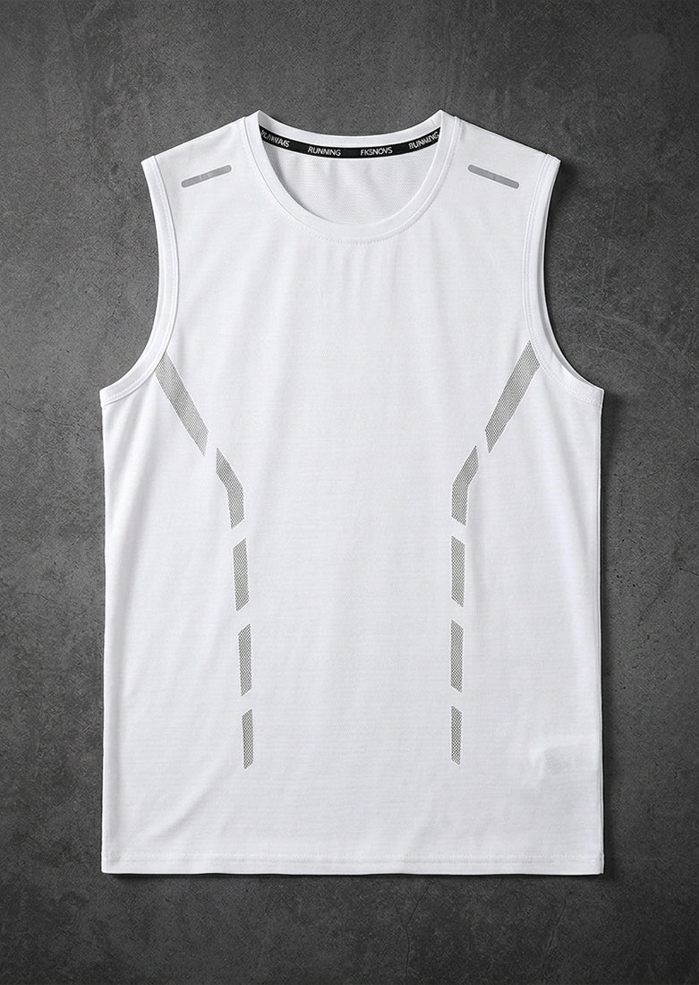 Soliches - Premium White Dri-Fit Gym Sando