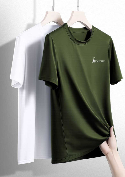 Bundle Of 2 Olive & White Dr-Fit T-shirts  - Soliches