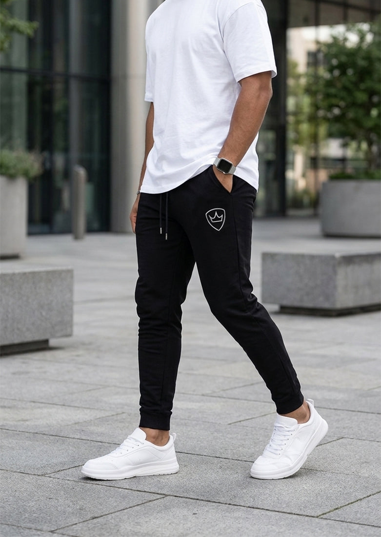 Soliches - Crown Emblem Black Trousers