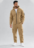 Soliches - Beige Cargo Hooded Tracksuit