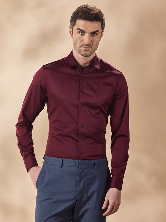 Maroon Formal Shirt For Mens