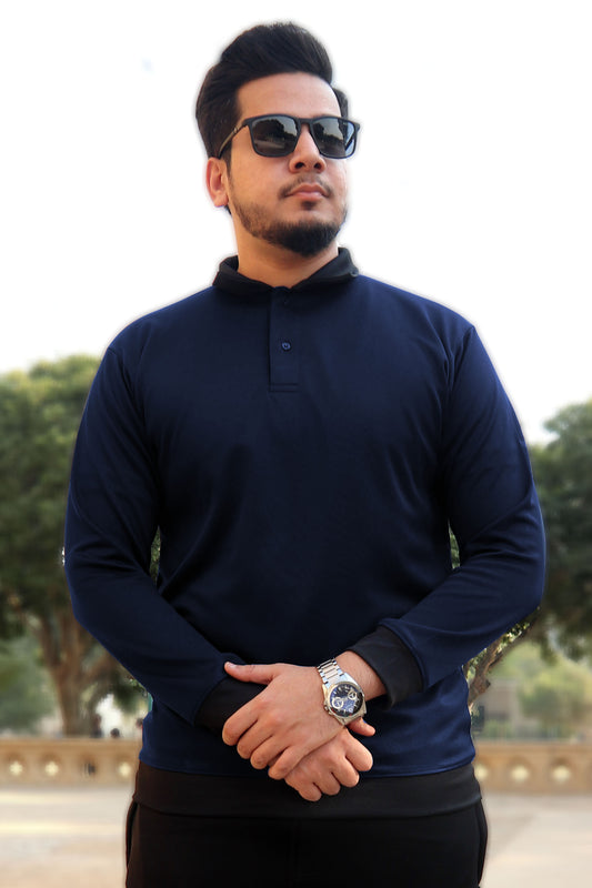 Navy black polo Sweatshirt