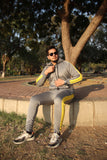 Double Stripe Hooded Zipper Tracksuit