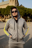 Double Stripe Hooded Zipper Tracksuit