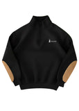 Premium White Sleeve Panel Polo Sweatshirt With Trouser For Mens | Polyester Fleece