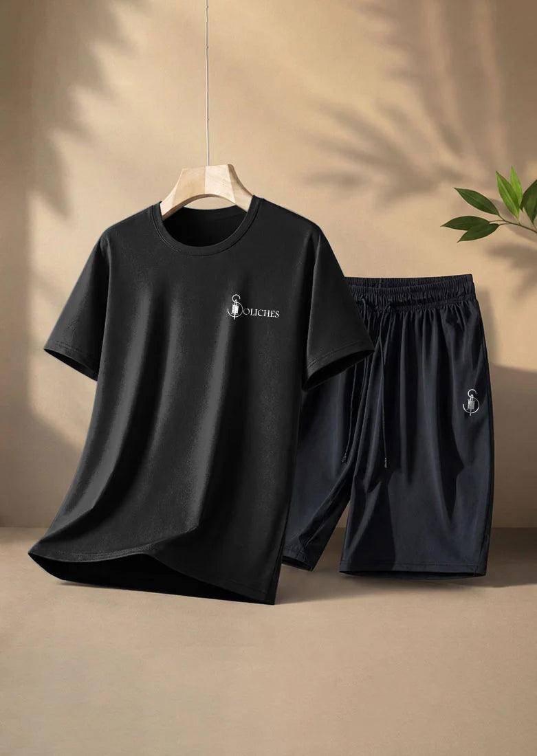 Soliches – Black Dri-Fit Performance Gym Set