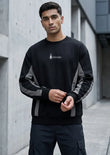 Soliches - Steel grey Under Panel Sweatshirt For Men | Polyester Fleece
