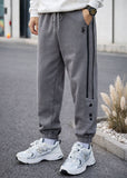Grey Down Button Trouser - Soliches