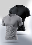 Bundle Of 2 Steel Grey & Black Dr-Fit T-shirts  - Soliches
