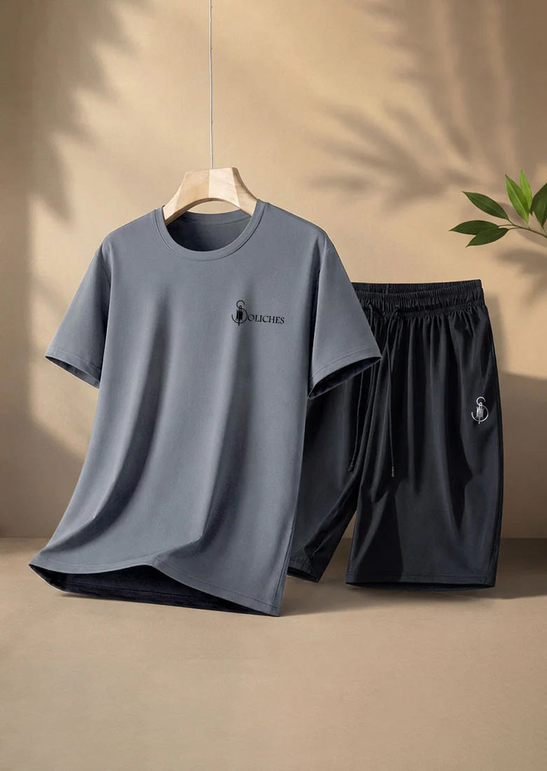 Soliches – Grey Dri-Fit Performance Gym Set