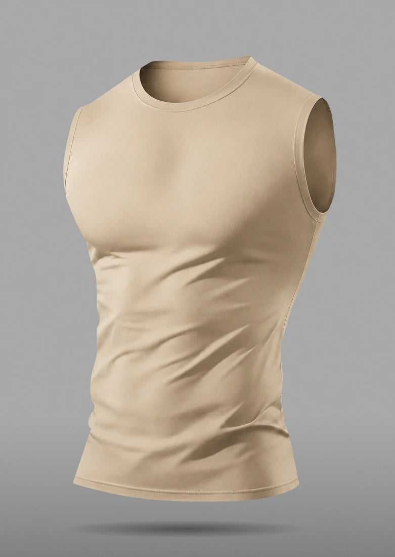 Soliches - Premium Beige Dri-Fit Gym Sando