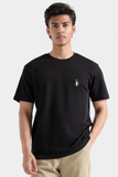 Black Crew Neck T-shirt For Men - Soliches