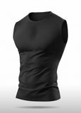 Soliches - Premium Black Dri-Fit Plain Gym Sando
