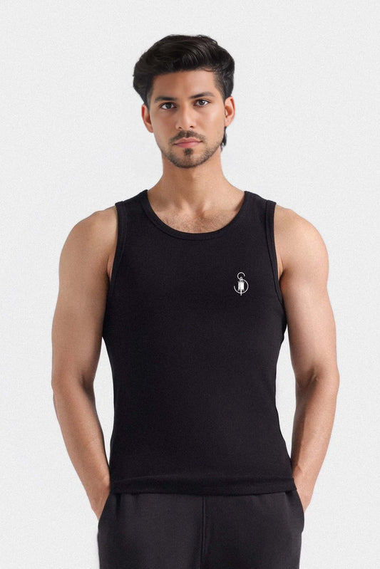 Black Signature Sando For Men - Soliches