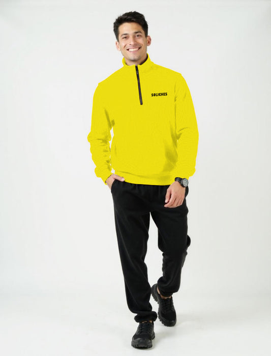 Winter Yellow Zipper Tracksuit