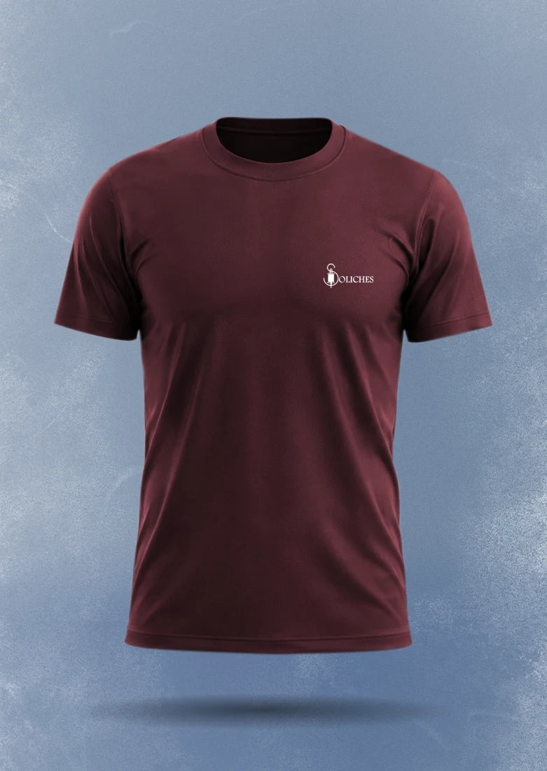 Soliches Performance Dri-Fit T-Shirt – Maroon | Lightweight Sports & Gym Tee for Men