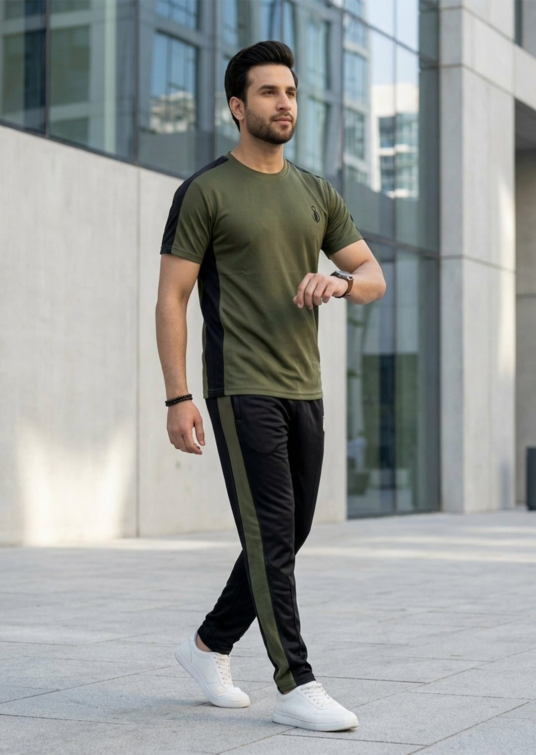 Soliches – Premium Olive Athletic Outfit – Modern Comfort Wear