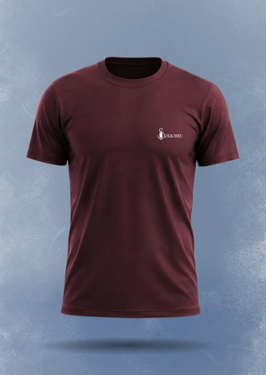 Soliches Performance Dri-Fit T-Shirt – Maroon | Lightweight Sports & Gym Tee for Men