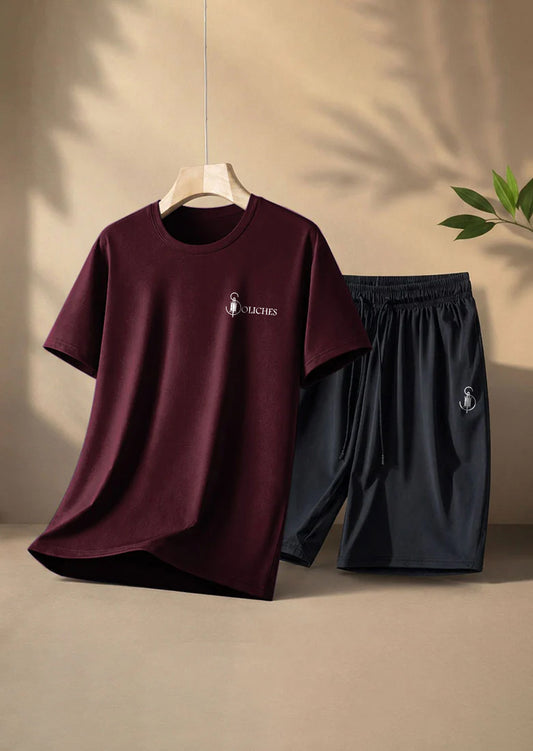 Soliches – Maroon Dri-Fit Performance Gym Set