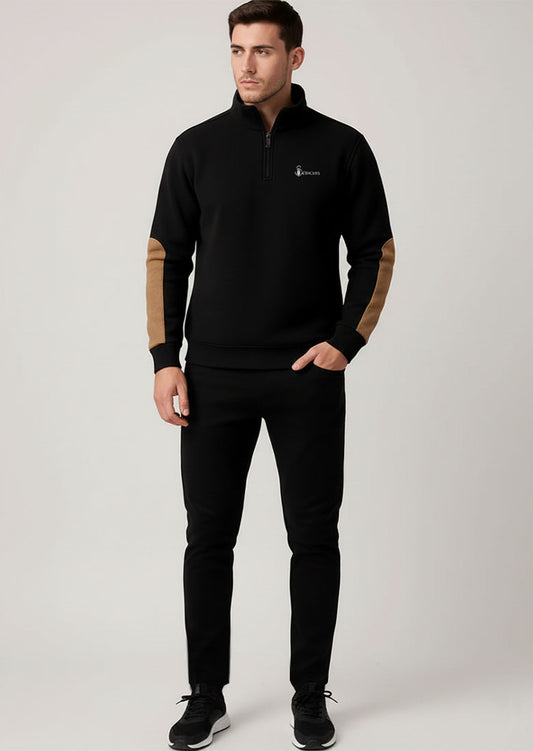 Camel Patch Zipper Tracksuit For Mens